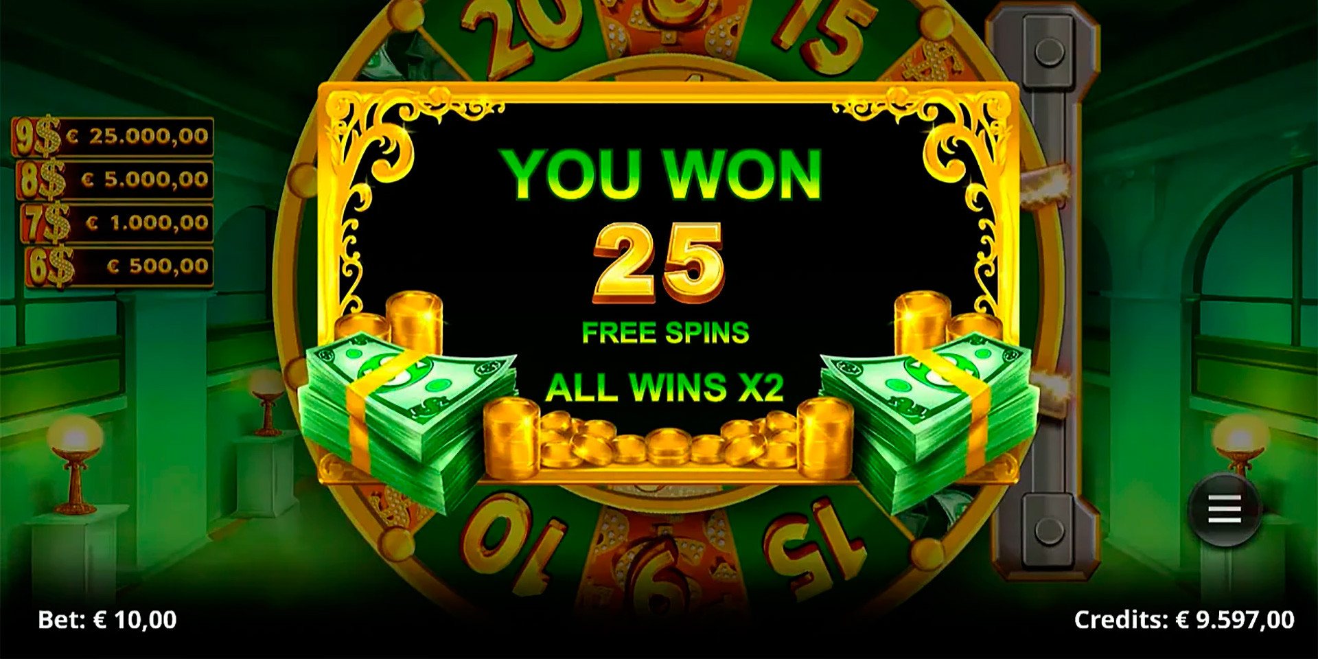 you won free spins